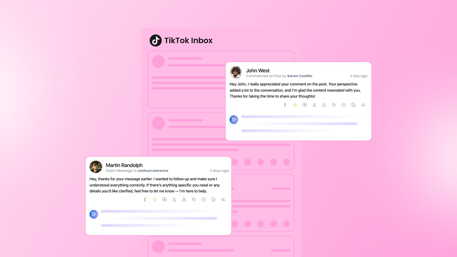 An illustration showcasing automated TikTok DM responses.