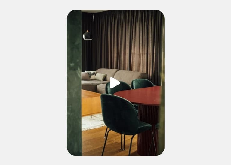 A mockup of a Pinterest video ad.