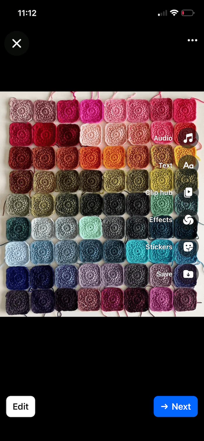 A screenshot of a Reel being uploaded to a Facebook Page.