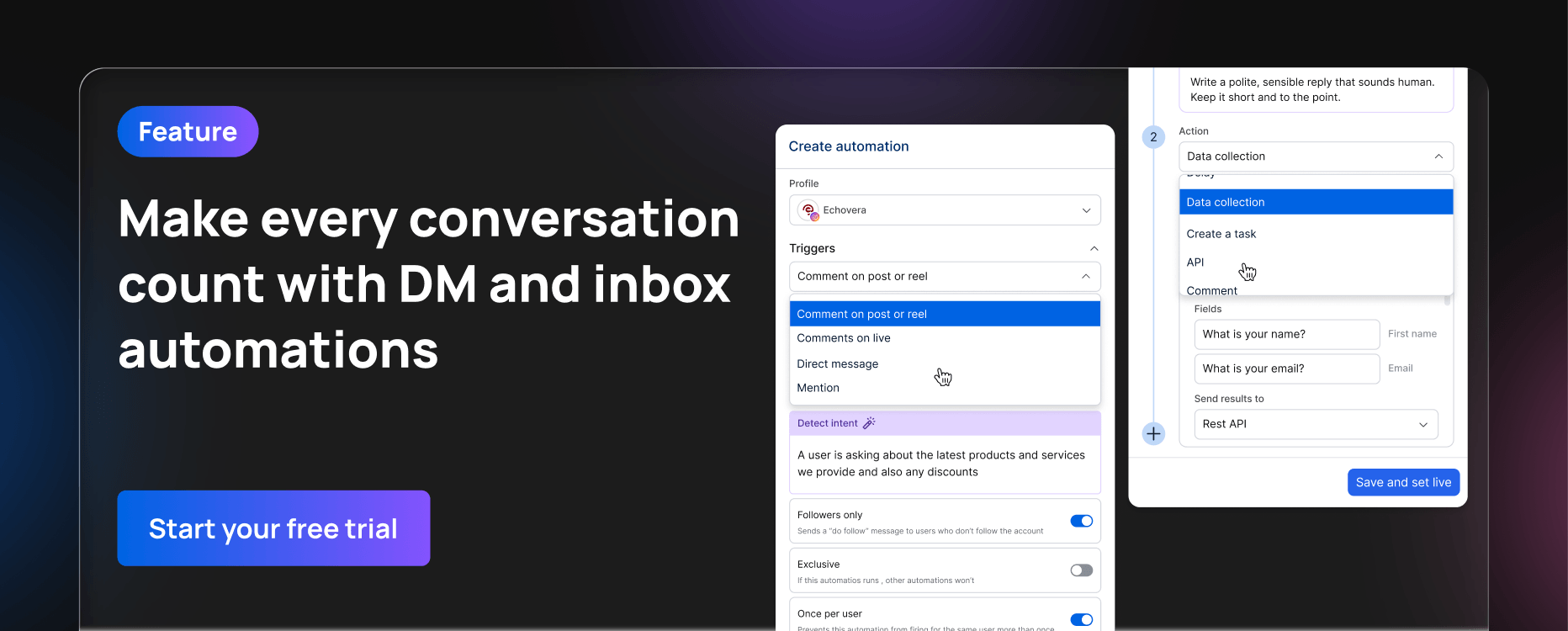 Make every conversation count with Vista Social's DM and inbox automations.