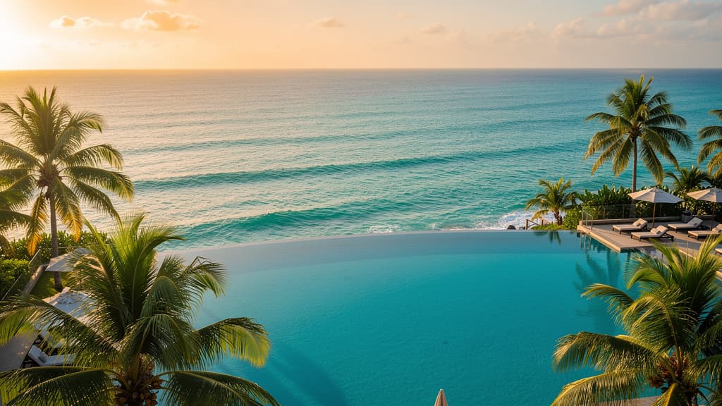 An AI generated image of the sea at sunset.