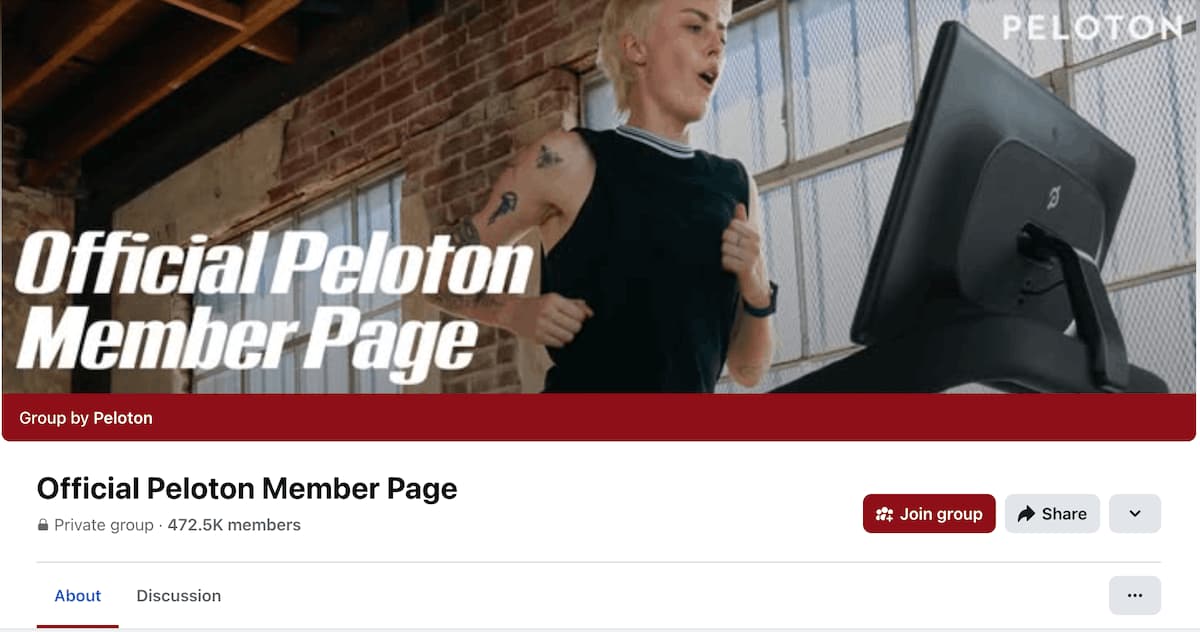 The Official Peloton Member Page Facebook group.