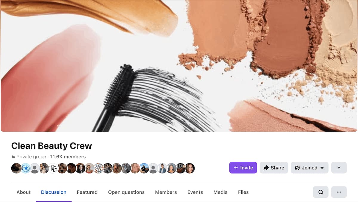 The Clean Beauty Crew Facebook group.