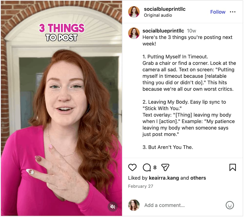 A screenshot of a listicle Instagram Reel.