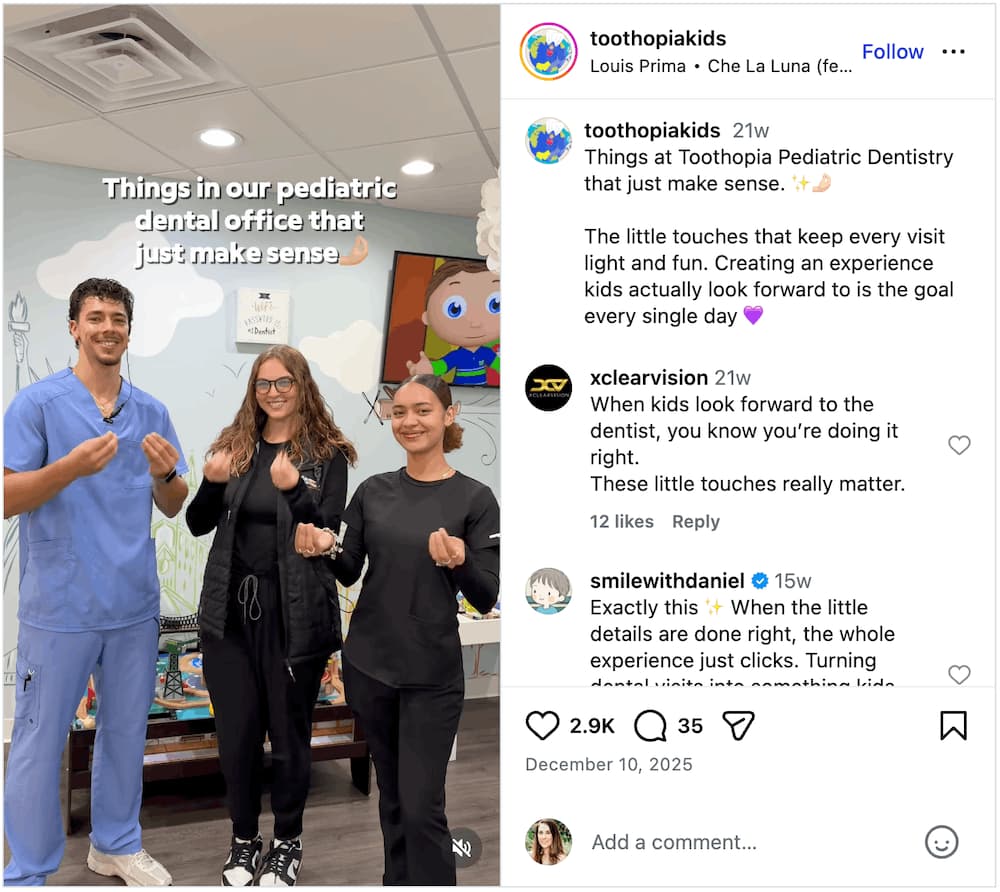 A screenshot of an Instagram Reel doing the "things that just make sense" trend.