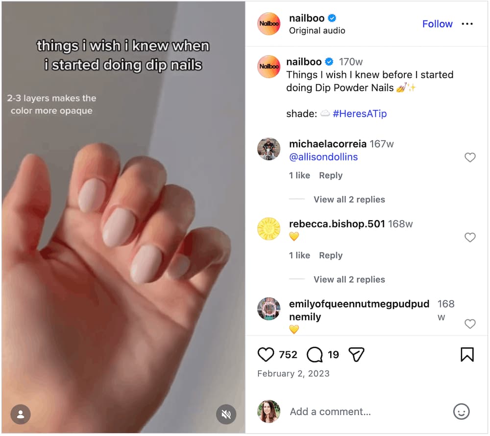 A screenshot of an Instagram Reels idea sharing things we wish we knew before...