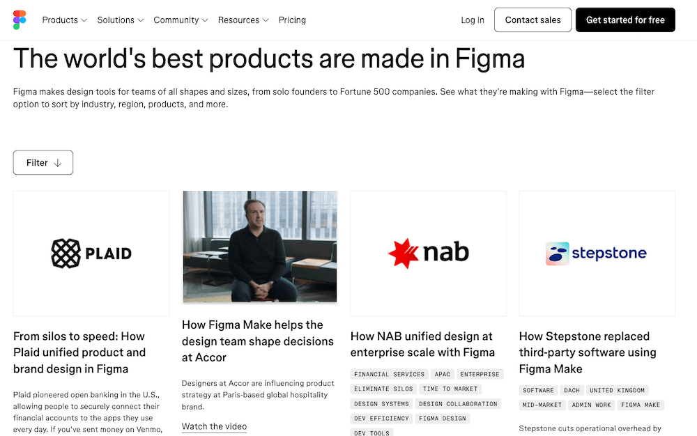 Figma's customer stories center.