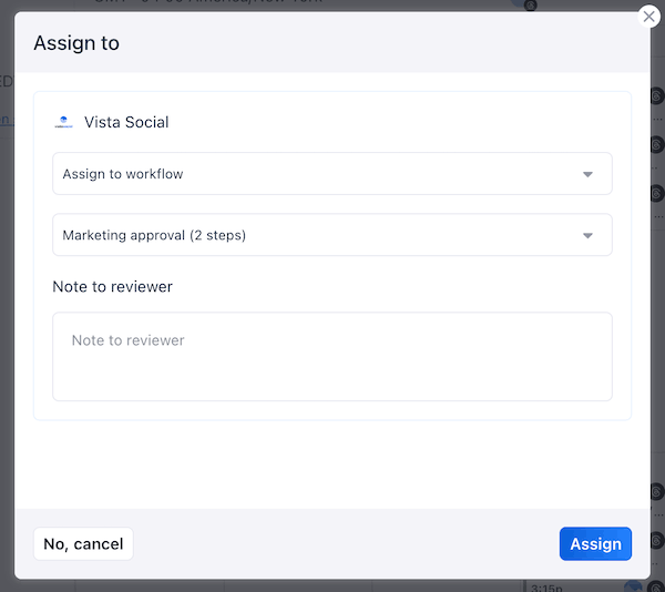 How to assign approval workflows to posts in Vista Social.