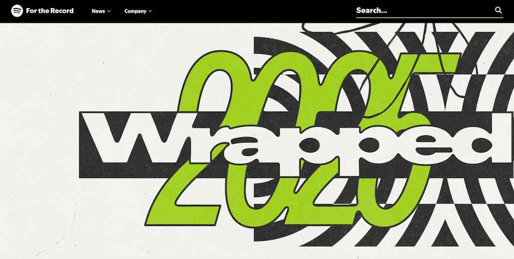Graphic text reading "My Wrapped 2025" with bright green numbers on a patterned background.