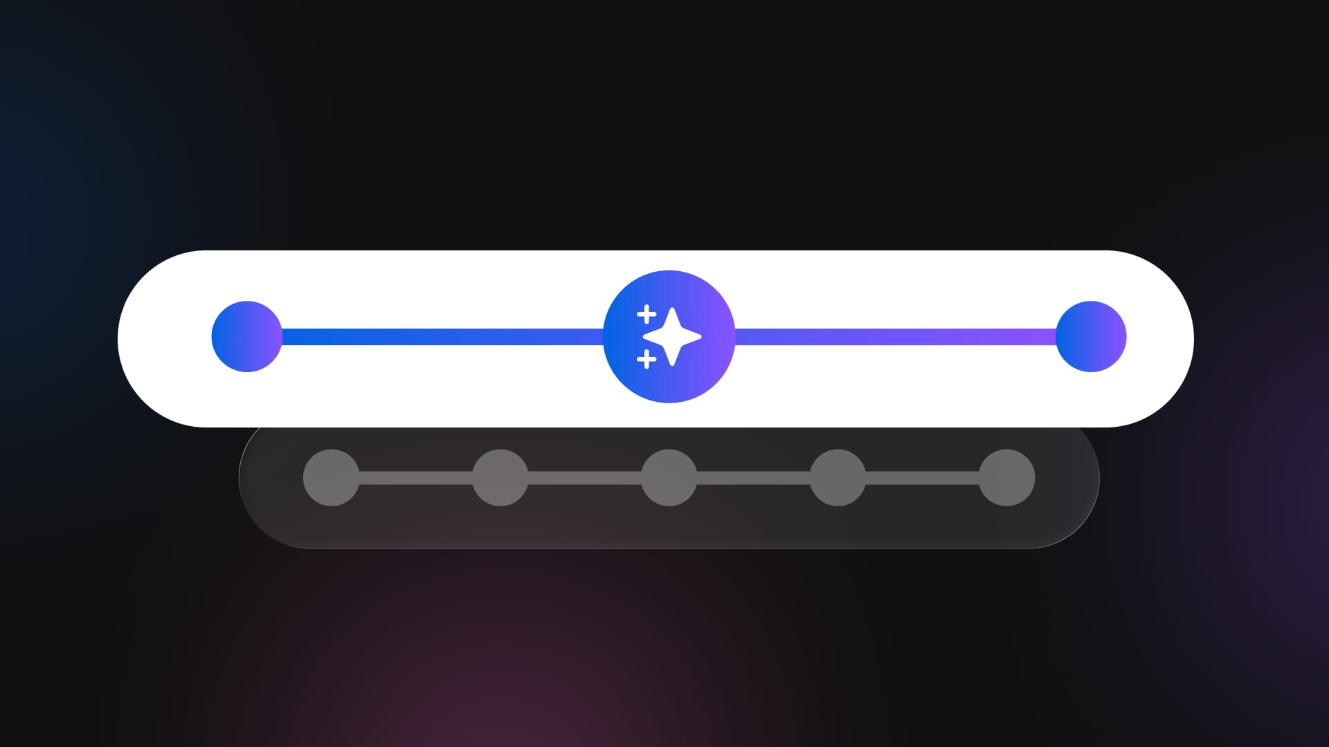 A visual diagram depicting a streamlined, automated workflow line with a glowing AI star node placed above a multi-step timeline.