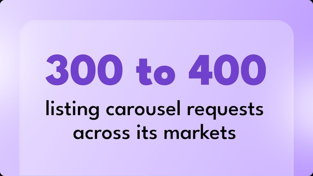 A stat callout graphic highlighting 300 to 400 listing carousel requests across SERHANT. markets.